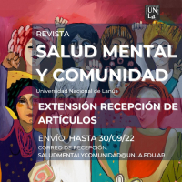 Convocatoria de Art&iacute;culos para Revista "Salud Mental y Comunidad" - Hasta el 30 de septiembre